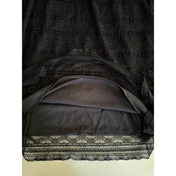 Vtg Y2K Dressbarn Midi Dress 20 Lace Sheet Fairy Grunge Whimsigoth Black Witchy - Picture 11 of 16